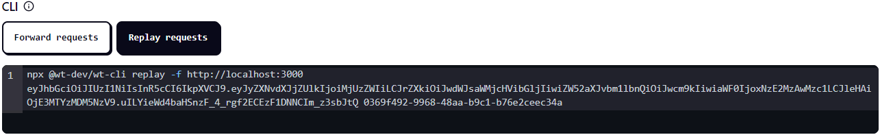 CLI replay request