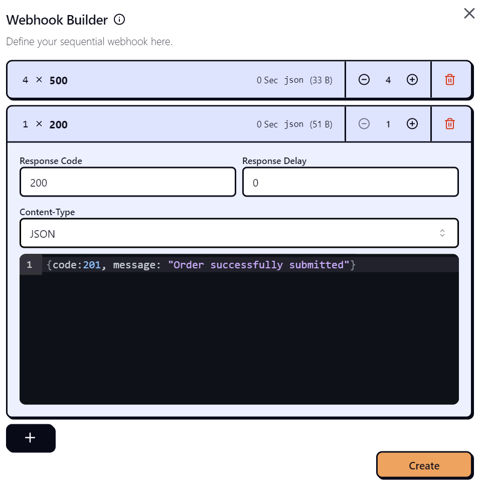 Sequential webhook workflow